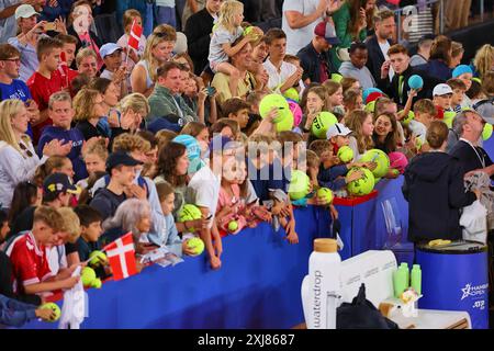 Hamburg, Hamburg, Deutschland. Juli 2024. Impressionen während der HAMBURGER OPEN - ATP500, Herren Tennis (Credit Image: © Mathias Schulz/ZUMA Press Wire) NUR REDAKTIONELLE VERWENDUNG! Nicht für kommerzielle ZWECKE! Stockfoto