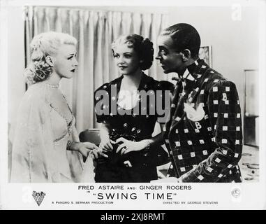 GINGER ROGERS BETTY FURNESS und FRED ASTAIRE (in Blackface) SWING TIME 1936 Regisseur GEORGE STEVENS Musik Jerome Kern Lyrics Dorothy Fields Producer Pandro S. Berman RKO Radio Pictures Stockfoto