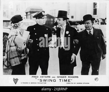 GINGER ROGERS EDGAR DEARING FRED ASTAIRE und VICTOR MOORE in SWING TIME 1936 Regisseur GEORGE STEVENS Musik Jerome Kern Lyrics Dorothy Fields Producer Pandro S. Berman RKO Radio Pictures Stockfoto