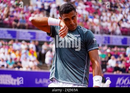 Båstad, ATP 250, Schweden, 07 17 2024, Casper Ruud gegen Thiago Monteiro. Thiago Monteiro Stockfoto