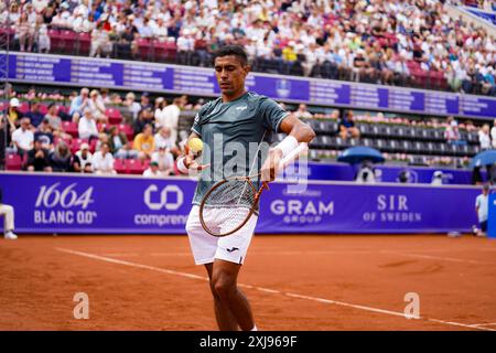 Båstad, ATP 250, Schweden, 07 17 2024, Casper Ruud gegen Thiago Monteiro. Thiago Monteiro Stockfoto