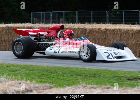 1973 BRM P160 E Formel-1-Rennwagen beim Goodwood Festival of Speed 2024 in West Sussex, Großbritannien Stockfoto