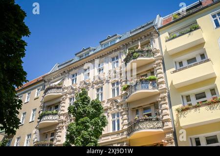 Stuck-Altbau, Brunhildstraße, Schöneberg, Tempelhof-Schöneberg, Berlin, Deutschland *** altes Stuckhaus, Brunhildstraße, Schöneberg, Tempelhof Schöneberg, Berlin, Deutschland Stockfoto