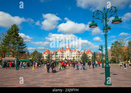 Eintritt zum Euro Disneyland, Disneyland Hotel, Paris, Frankreich, Europa Copyright: JohnxGuidi 1237-732 Stockfoto