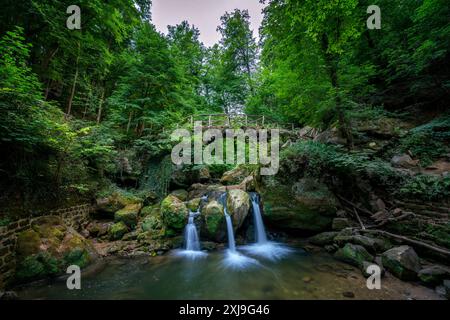 Schiessentumpel Wasserfall im Mühlerthal Wanderweg, Echternach, Luxemburg, Europa Copyright: LuisxPina 1346-317 Stockfoto