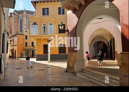 Josep Maria Quadrado Straße, Ciutadella de Menorca, Menorca, Balearen, Spanien, Mittelmeer, Europa Copyright: GOUPIxCHRISTIAN 1382-689 Stockfoto