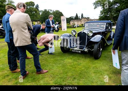 1933 Alfa Romeo 8C 2300 von Castagna beim Yorkshire Elegance Oldtimer-Event in Grantley Hall in der Nähe von Ripon North Yorkshire UK Stockfoto