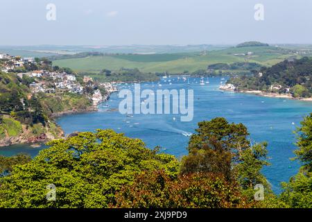 Blick von Sharpitor über die Mündung von Salcombe, South Devon, England, Vereinigtes Königreich, Europa Copyright: IanxMurray 1384-1345 Stockfoto