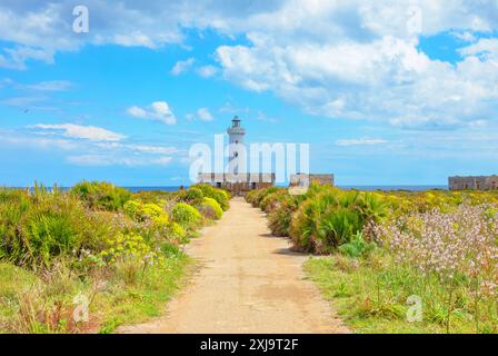 Leuchtturm, Capo Murro di Porco, Syrakus, Sizilien, Italien, Mittelmeer, Europa Copyright: MarcoxSimoni 718-2823 Stockfoto