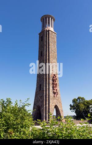 Europa, Luxemburg, Wiltz, Memorial Tower „Nationales Streikdenkmal“ zum Gedenken an die Toten während des Generalstreiks von 1942 Stockfoto