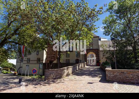 Europa, Luxemburg, Wiltz, Schlass Wolz (Schloss Wiltz) mit dem Haupteingang Stockfoto