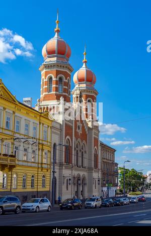 Die große Synagoge (tschechisch Velká synagoga) ist eine reformjüdische Gemeinde und Synagoge in Plzeň in der Tschechischen Republik. Stockfoto