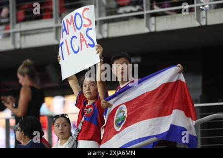 Washington, DC, USA. Juli 2024. Die Atmosphäre wurde während eines Ausstellungsspiels zwischen der United States Women's National Team und Costa Rica im Audi Field in Washington, DC am 16. Juli 2024 gezeigt. Quelle: Mpi34/Media Punch/Alamy Live News Stockfoto
