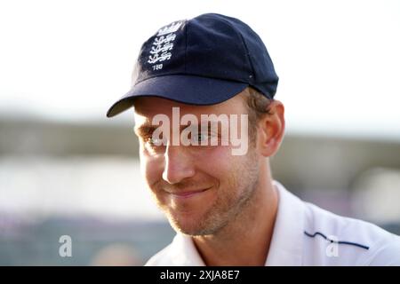 Aktenfoto vom 31. 07.2023 von Stuart Broad. Das Pavilion End an der Trent Bridge wird am Donnerstag offiziell in Stuart Broad End umbenannt. Ausgabedatum: Mittwoch, 17. Juli 2024. Stockfoto