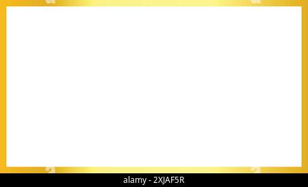 Goldener transparenter rechteckiger Rahmen 16 im Verhältnis 9 Stock Vektor