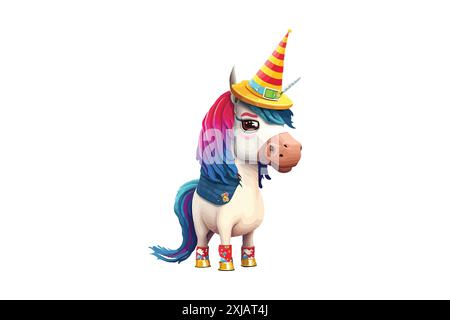 King Unicorn Vektor Illustration Stock Vektor