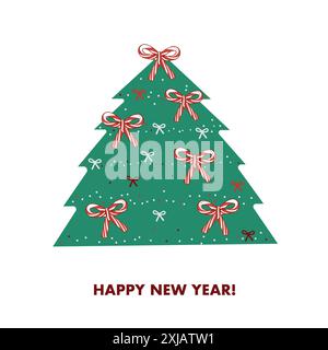 Aus Zuckerrohr-Weihnachtsbaum Stock Vektor
