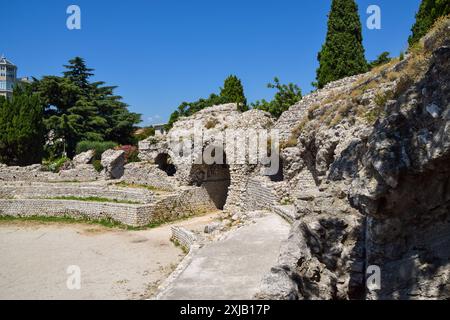 Cimiez Arenas, antike römische Amphitheater-Ruinen in Nizza, Südfrankreich, 2018. Quelle: Vuk Valcic / Alamy Stockfoto