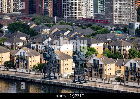 London, Royaume Univ. Juli 2024. Royal Dock Illustration während des Hankook London ePrix 2024, 10. Treffens der ABB FIA Formel E Weltmeisterschaft 2023-24, auf der Excel London vom 18. Bis 21. Juni 2024 in London, Vereinigtes Königreich - Foto Julien Delfosse/DPPI Credit: DPPI Media/Alamy Live News Stockfoto