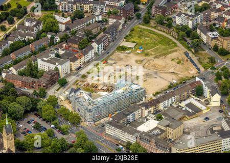 Luftbild, Mercator Quartier Baustelle und Neubau Gebäude mit Baugerüst, Stadtmitte, Altstadt, Duisburg, Ruhrgebiet, Nordrhein-Westfalen, Deutschland ACHTUNGxMINDESTHONORARx60xEURO *** Luftaufnahme, Mercator Quartier Baustelle und Neubau mit Gerüst, Innenstadt, Altstadt, Duisburg, Ruhrgebiet, Nordrhein-Westfalen, Deutschland ATTENTIONxMINDESTHONORARx60xEURO Stockfoto