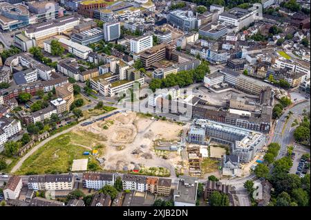 Luftbild, Mercator Quartier Baustelle und Neubau Gebäude mit Baugerüst, Stadtmitte, Altstadt, Duisburg, Ruhrgebiet, Nordrhein-Westfalen, Deutschland ACHTUNGxMINDESTHONORARx60xEURO *** Luftaufnahme, Mercator Quartier Baustelle und Neubau mit Gerüst, Innenstadt, Altstadt, Duisburg, Ruhrgebiet, Nordrhein-Westfalen, Deutschland ATTENTIONxMINDESTHONORARx60xEURO Stockfoto