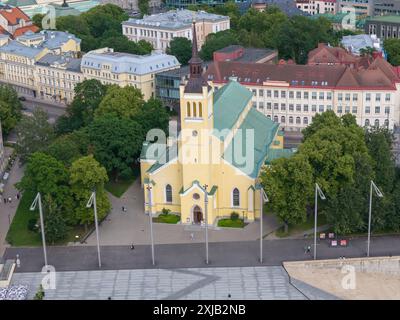 Blick auf den Freiheitsplatz in Tallinn, Estland Stockfoto