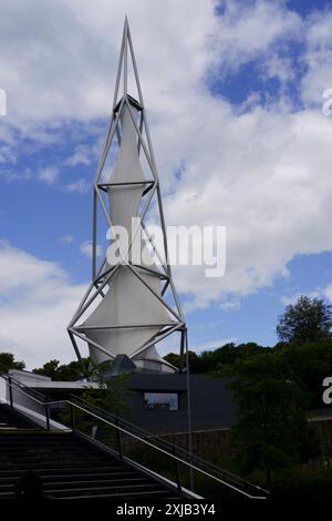 Lüdenscheid, NRW, Deutschland. Juli 2024. Turm der Phänomene - Abenteuermuseum Stockfoto