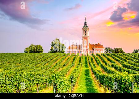 Blick auf die Birnau-Kirche, Bodensee, Deutschland Stockfoto