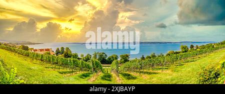 Blick auf die Birnau-Kirche, Bodensee, Deutschland Stockfoto