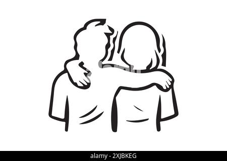 Glückliche Vektorkunst zum Freundschaftstag Stock Vektor