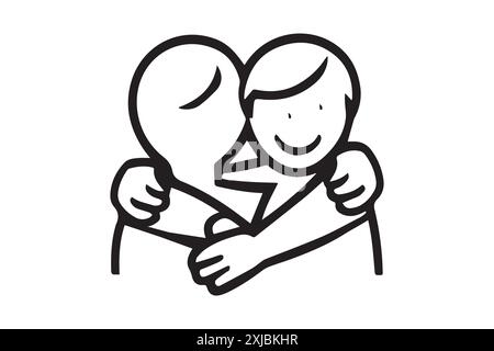 Glückliche Vektorkunst zum Freundschaftstag Stock Vektor