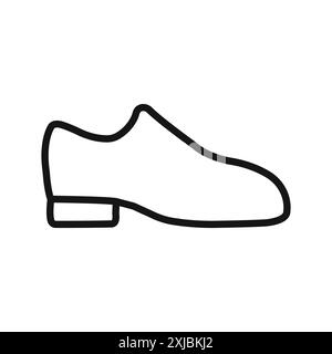 Herren Schuhe Symbol lineare Vektorgrafik Zeichen oder Symbolsatz für Web-App-ui Stock Vektor