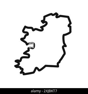 Irland Kartensymbol lineares Vektorgrafik Zeichen oder Symbolsatz für Web-App-ui Stock Vektor