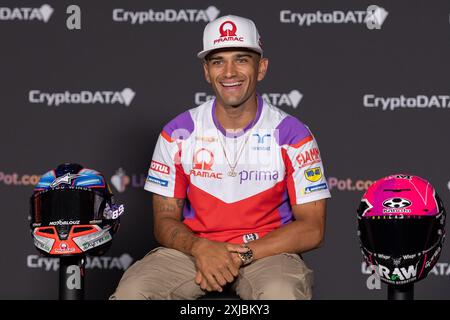 Jorge MARTIN (SPA) - Prima Pramac Racing nimmt an der Pressekonferenz des MotoGP CryptoDATA Motorrad Grand Prix von Österreich auf dem Red Bull Ring Teil. Stockfoto