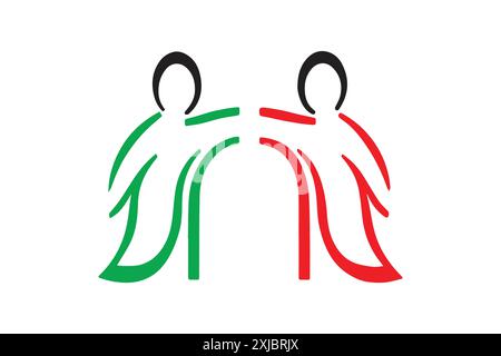 Glückliche Vektorkunst zum Freundschaftstag Stock Vektor