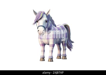 Einhorn-Ganzkörper-Karikaturvektor Stock Vektor