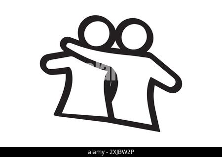 Glückliche Vektorkunst zum Freundschaftstag Stock Vektor