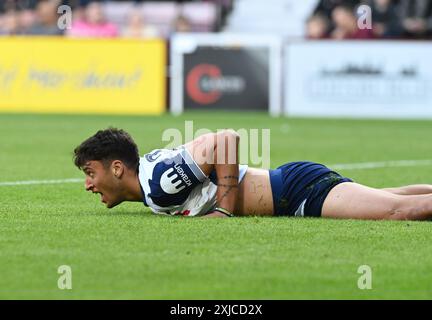 Tynecastle Park. Edinburgh.Scotland.UK.17. Juli 24 Hearts Friendly Match gegen Tottenham Hotspur Spurs Alejo Veliz Credit: eric mccowat/Alamy Live News Stockfoto