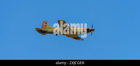 Pilatus PC-9M auf der CIAV Air Show 2024 in Varazdin, Kroatien Stockfoto