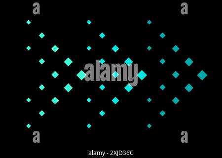Blaues Pfeilsymbol. Farbverlauf Rautenmuster. Richtungsvektor rechts. Schwarzer Hintergrund. Stock Vektor