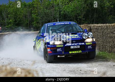 Jason Lepley, Subaru Impreza, Dawn of Modern Rallying, ab Ende der 1980er Jahre entwickelten sich die Group-A-Fahrzeuge zu Techni Stockfoto