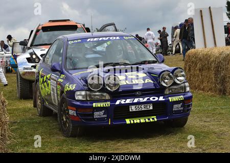 Jason Lepley, Subaru Impreza, Dawn of Modern Rallying, ab Ende der 1980er Jahre entwickelten sich die Group-A-Fahrzeuge zu Techni Stockfoto