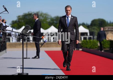 Der slowenische Premierminister Robert Golob kommt zum Gipfel der Europäischen Politischen Gemeinschaft im Blenheim Palace in Woodstock, Oxfordshire. Bilddatum: Donnerstag, 18. Juli 2024. Stockfoto