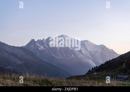 Mont Blanc in den französischen Alpen. Frankreich Stockfoto