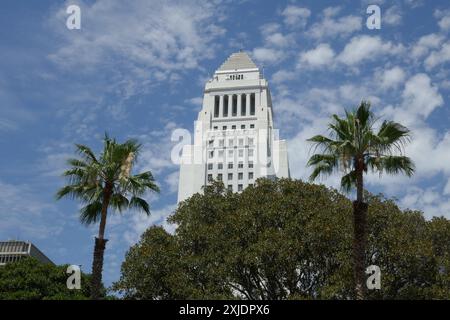 Los Angeles, Kalifornien, USA 17. Juli 2024 Los Angeles City Hall am 17. Juli 2024 in Los Angeles, Kalifornien, USA. Foto: Barry King/Alamy Stock Photo Stockfoto