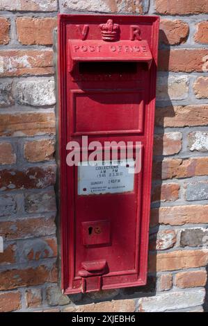 Viktorianische gusseiserne Briefkasten der Post in Trinity, Neufundland, Kanada Stockfoto