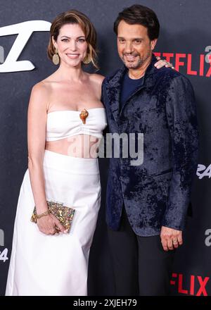 Los Angeles, Usa. Juli 2024. LOS ANGELES, KALIFORNIEN, USA – 17. JULI: Courtney Henggeler und Ralph Macchio treffen am 17. JULI 2024 im Autry Museum of the American West im Griffith Park in Los Angeles ein. (Foto: Xavier Collin/Image Press Agency) Credit: Image Press Agency/Alamy Live News Stockfoto