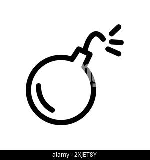 Bomb Icon Design von Ayaan einfache flache Vektor Symbol Outline Kollektion Set Logo Stock Vektor