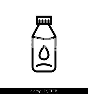 Milchflasche Icon Design von Ayaan einfache flache Vektor Symbol Outline Kollektion Set Logo Stock Vektor