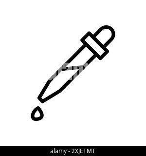 Pipette Icon Design von Ayaan einfache flache Vektor Symbol Outline Kollektion Set Logo Stock Vektor